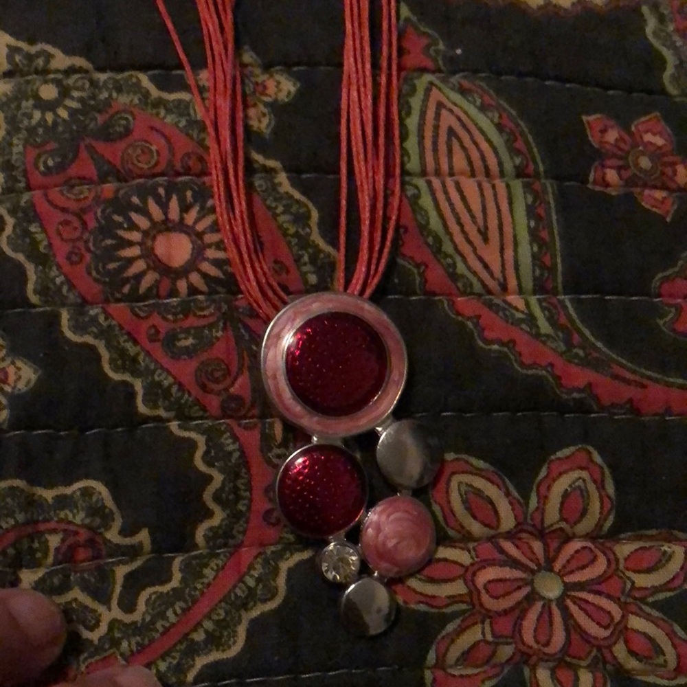 Red and silver necklace